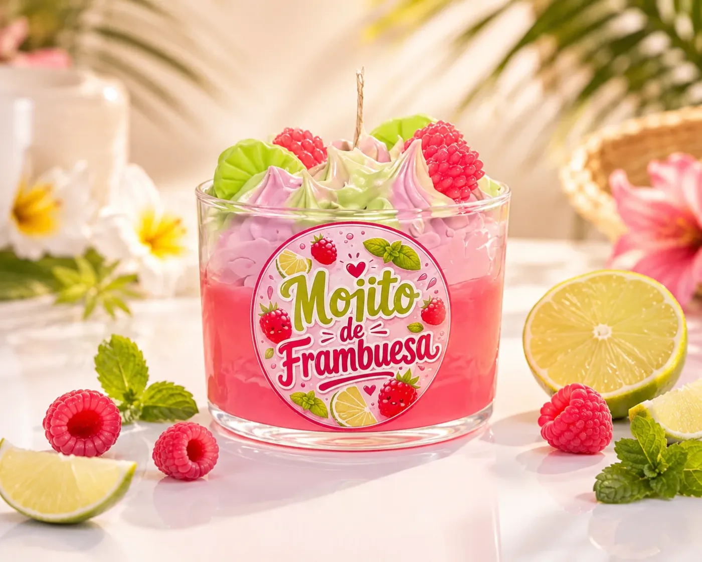 Vela Mojito de Frambuesa